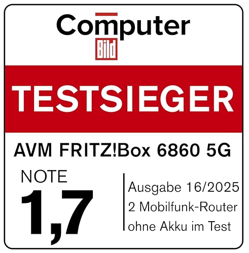 FRITZ! Box 6860 5G Router – WiFi 6 bis zu 3000 MBit/s, PoE+, DECT-Basis – Produktansicht 3