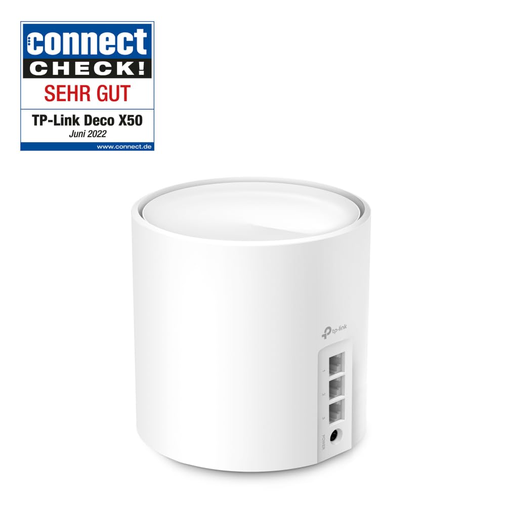 TP-Link Deco X50 AX3000 Mesh WiFi 6 System (3er-Packung) – Dual-Band, Gigabit-Ports, WPA3-Schutz – Produktansicht 7