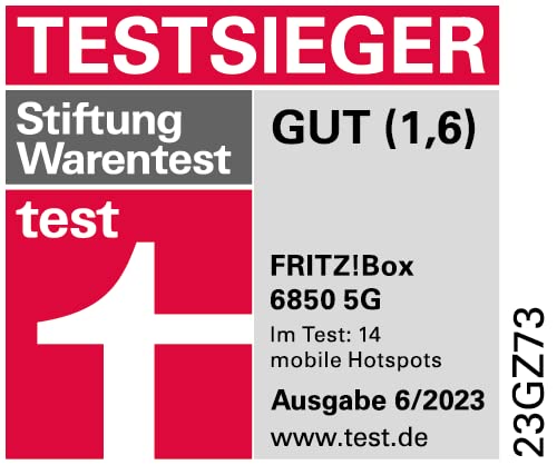 FRITZ! Box 6850 5G – LTE/5G Router mit WLAN AC+N & DECT-Basis – Produktansicht 3