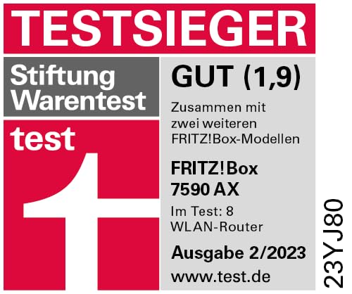 FRITZ! Box 7590 AX – Wi-Fi 6 DSL-Router mit Mesh, DECT-Basis & Supervectoring – Produktansicht 3
