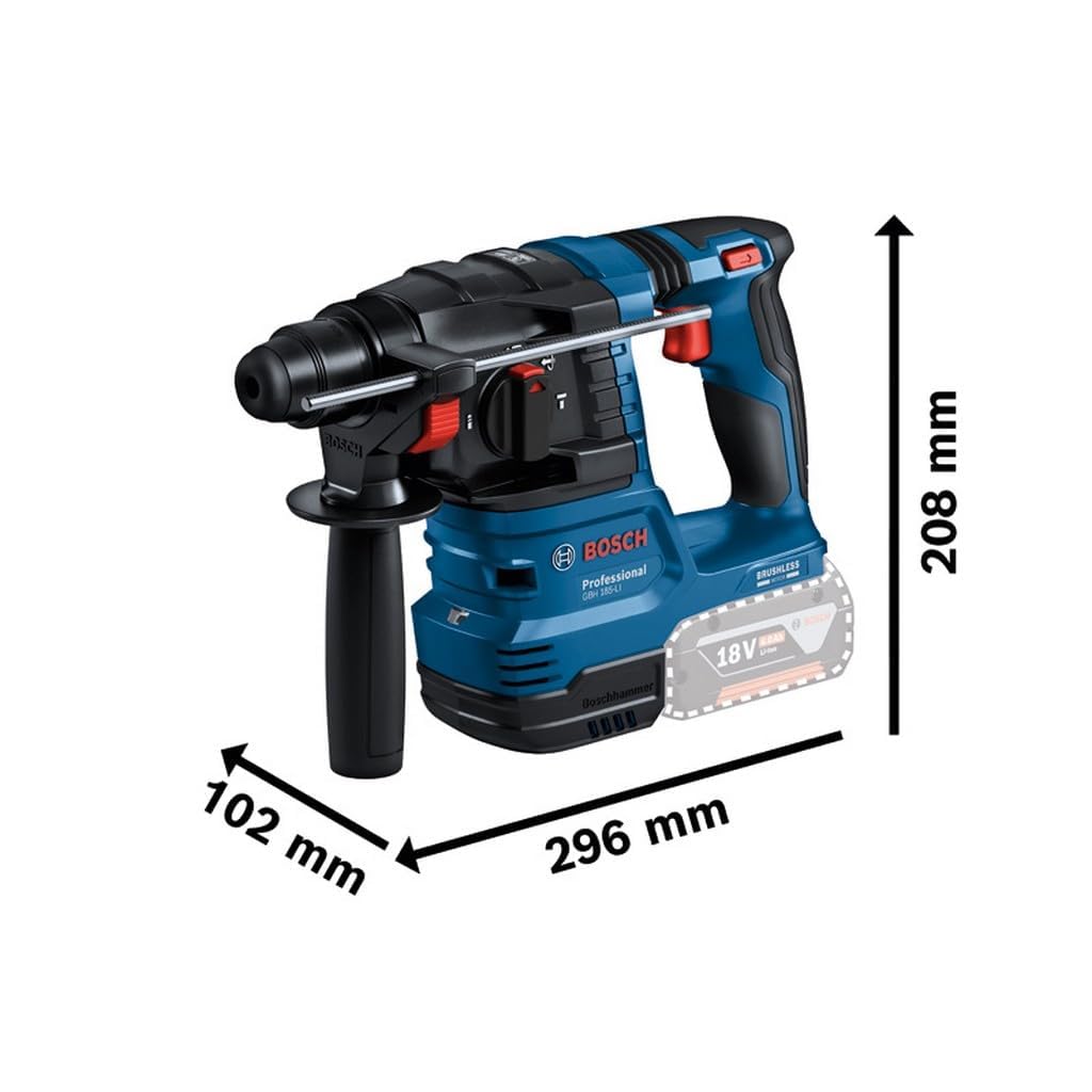 Bosch Professional 18 V System Akku Bohrhammer GBH 18 V-22 (mit SDS plus, inkl. 2x 4,0 Ah Akku, Schnellladegerät GAL 18 V-40,