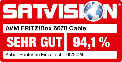 AVM FRITZ! Box 6670 Cable Router – DOCSIS 3.1 Modem, WiFi 7, 2.5G LAN, Zigbee-Integration – Produktansicht 2