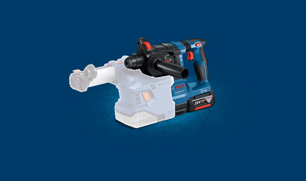 Bosch Professional 18 V System Akku Bohrhammer GBH 18 V-22 (mit SDS plus, inkl. 2x 4,0 Ah Akku, Schnellladegerät GAL 18 V-40,