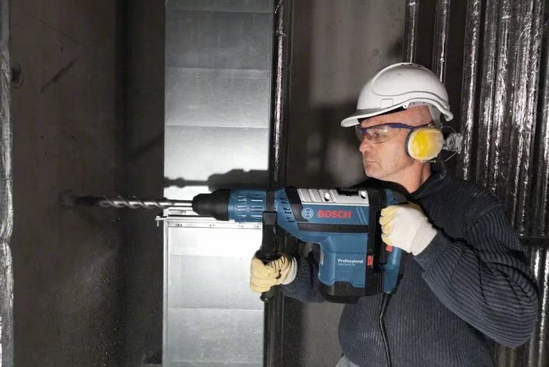 Bosch PRO Bohrhammer GBH 8-45 DV (Leistung 1.500 Watt, Bohr-Ø in Beton mit Hammerbohrern: 12-45 mm, Schlagenergie max.: 12,5 