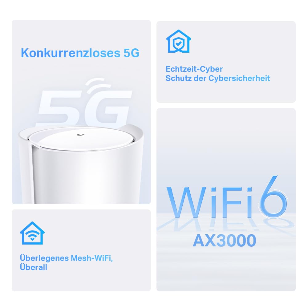 TP-Link Deco X50-5G – Wi-Fi 6 AX3000 5G Router mit SIM-Slot & Mesh-Unterstützung – Produktansicht 8