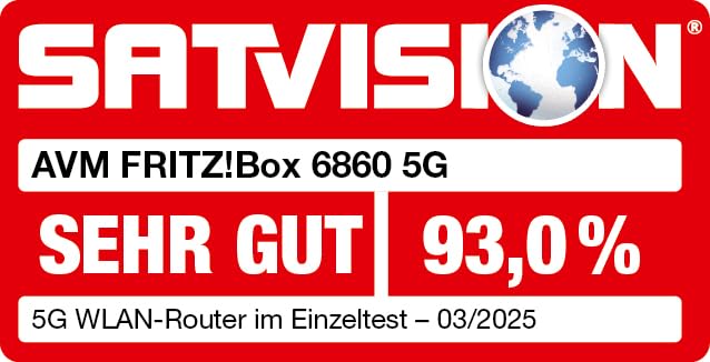FRITZ! Box 6860 5G Router – WiFi 6 bis zu 3000 MBit/s, PoE+, DECT-Basis – Produktansicht 2