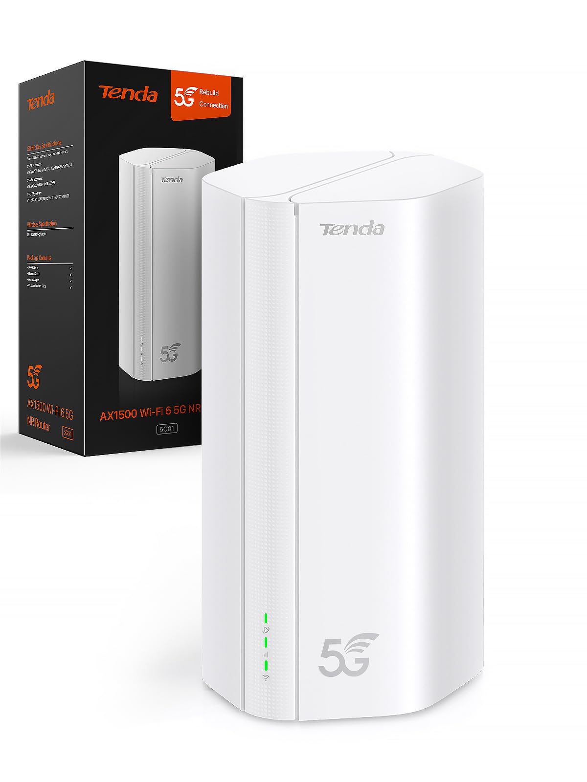 Tenda 5G01 – 5G Wi-Fi 6 Router für Nano-SIM mit Gigabit-Port & Mesh+ – Produktansicht 1