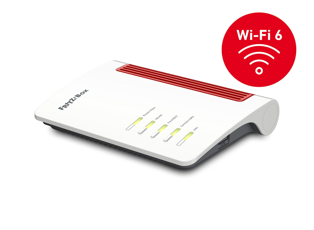 FRITZ! Box 5530 Fiber – WiFi 6 Router mit integriertem Glasfasermodem, bis zu 3 Gbit/s – Produktansicht 6