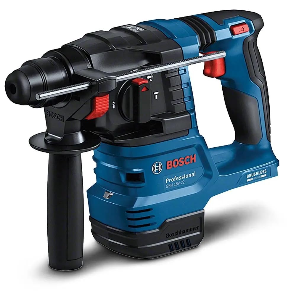 Bosch Professional 18 V System Akku Bohrhammer GBH 18 V-22 (mit SDS plus, inkl. 2x 4,0 Ah Akku, Schnellladegerät GAL 18 V-40,