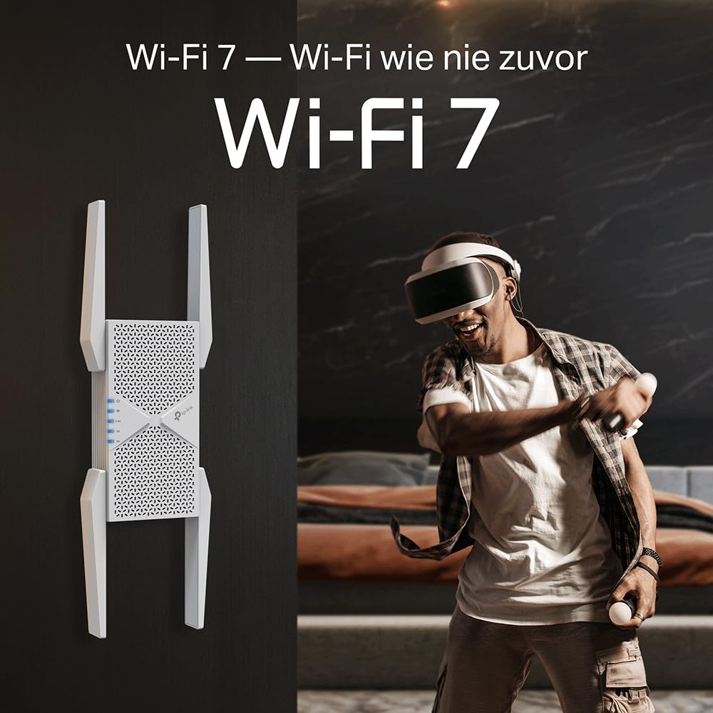 TP-Link RE655BE Tri-Band WiFi 7 Repeater – BE9300, EasyMesh, 2.5G LAN, WPA3 – Produktansicht 7