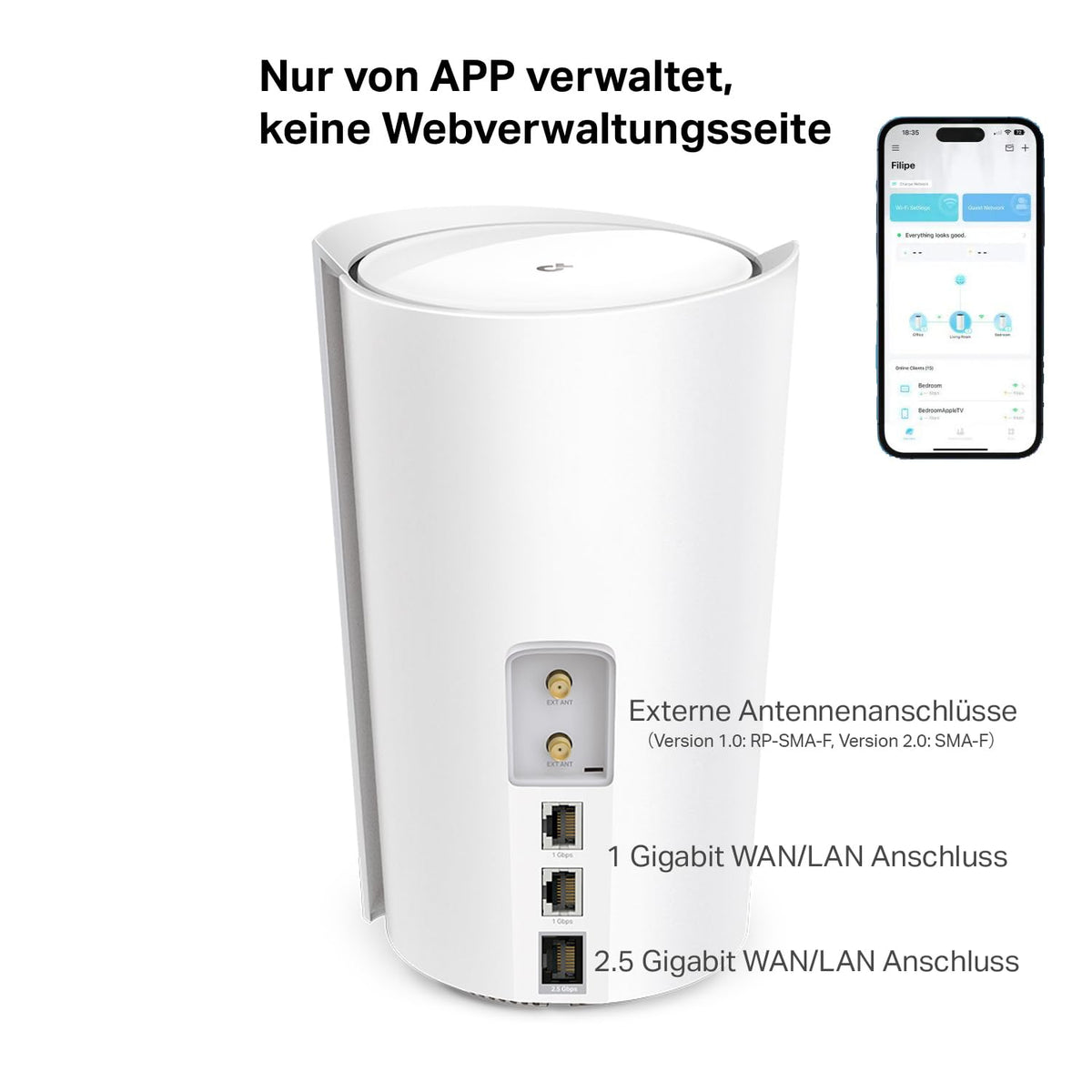 TP-Link Deco X50-5G – Wi-Fi 6 AX3000 5G Router mit SIM-Slot & Mesh-Unterstützung – Produktansicht 9