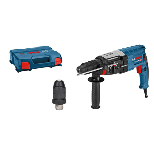 Bosch PRO Bohrhammer GBH 2-28 F (inkl. Zusatzhandgriff, Tiefenanschlag 210 mm, Maschinentuch, Schnellwechselbohrfutter, Wechs