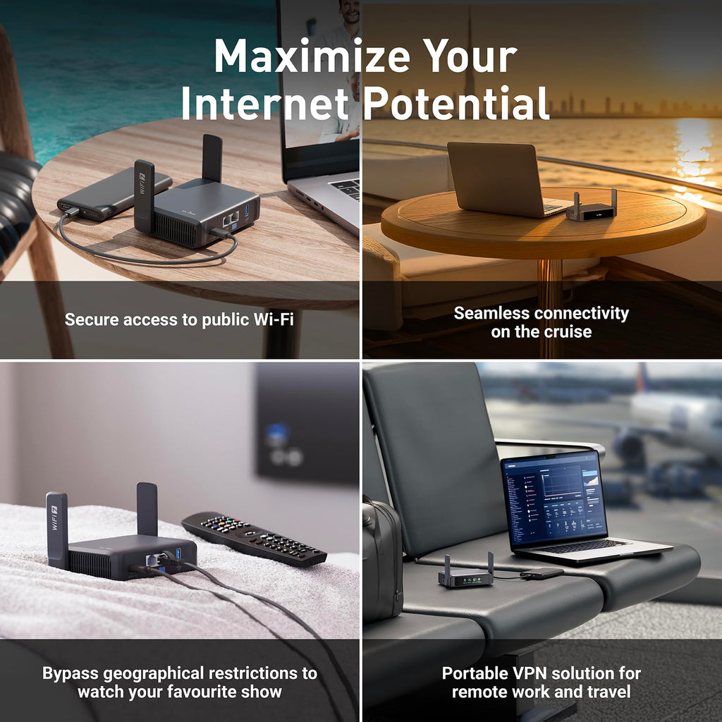 GL.iNet GL-BE3600 (Slate 7) – Mobiler Wi-Fi 7 Reise-Router mit VPN & 2.5G Port – Produktansicht 2