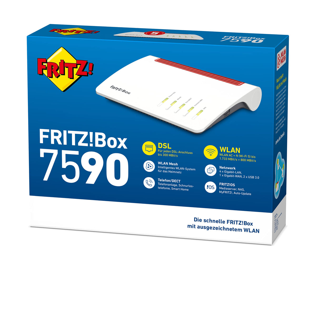 FRITZ! Box 7590 – WLAN AC+N DSL Router mit Mesh, DECT-Basis & Medienserver – Produktansicht 4