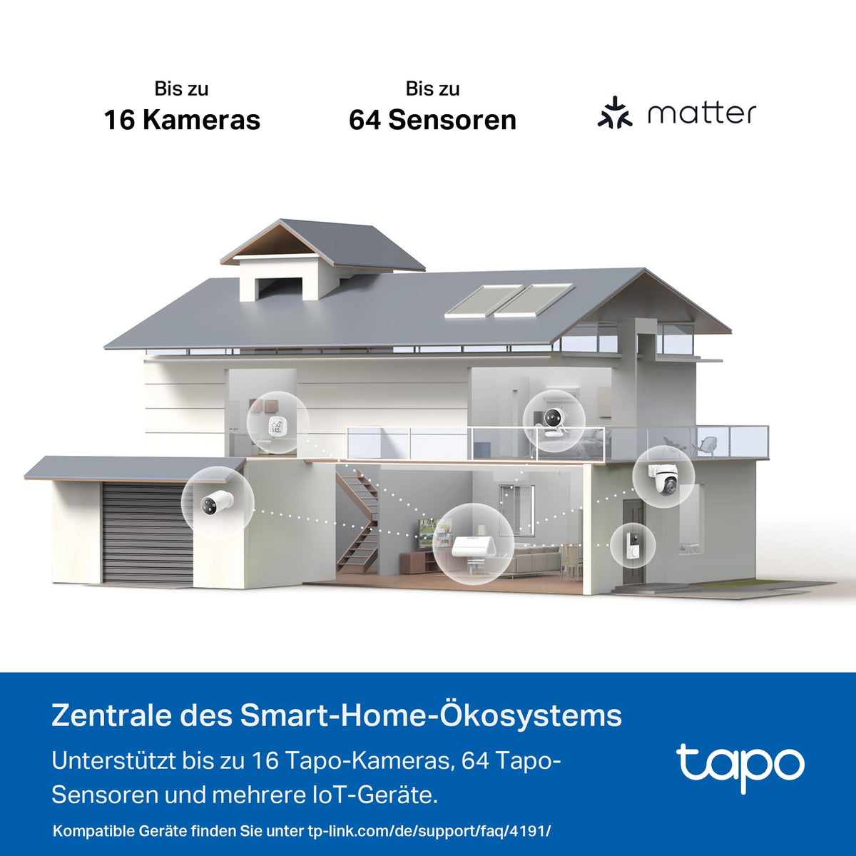 TP-Link Tapo H500 HomeBase – Smart Hub mit 16GB Speicher, erweiterbar auf 16TB – Produktansicht 13