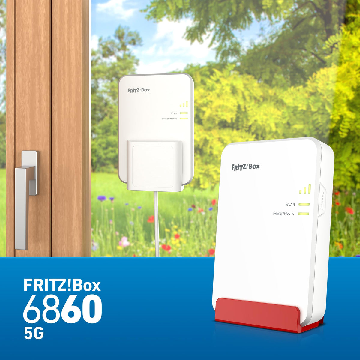 FRITZ! Box 6860 5G Router – WiFi 6 bis zu 3000 MBit/s, PoE+, DECT-Basis – Produktansicht 4