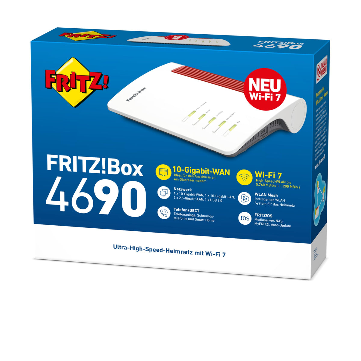 FRITZ! Box 4690 – Wi-Fi 7 Mesh Router für DSL, Kabel & Glasfaser mit Multi-Gig-Ports – Produktansicht 5