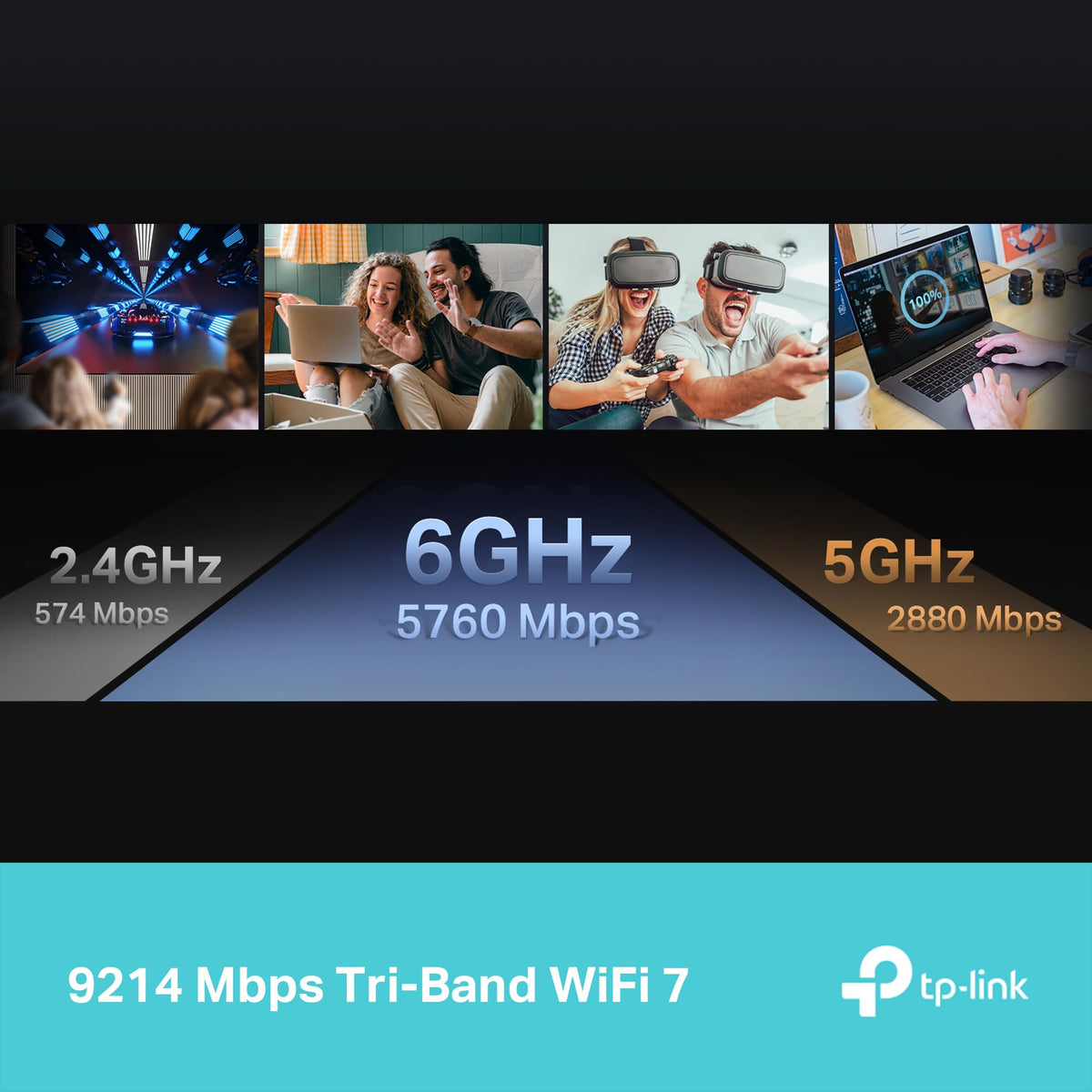 TP-Link Archer BE550 – Wi-Fi 7 BE9300 Tri-Band Router mit 2.5G Ports & VPN – Produktansicht 5