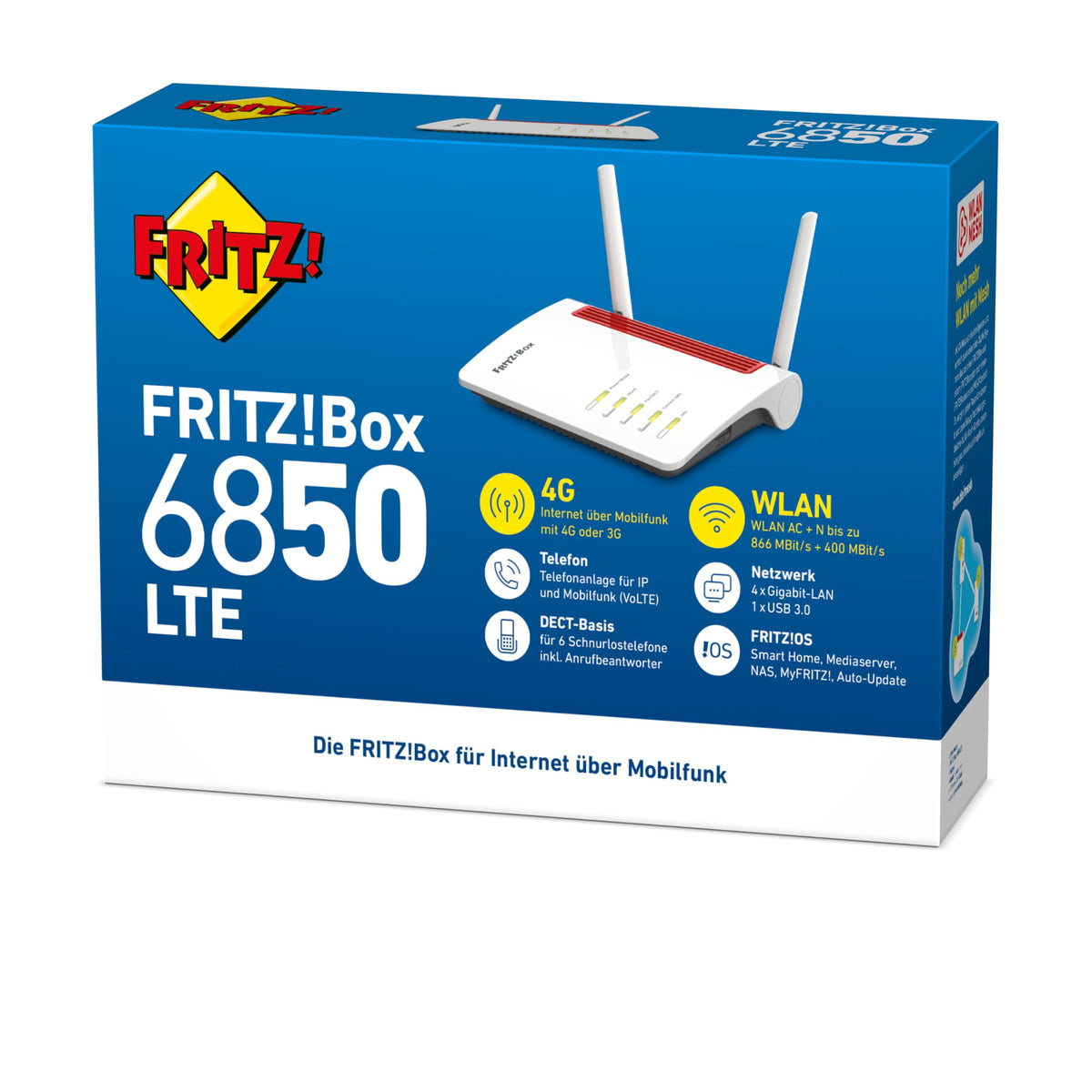 FRITZ! Box 6850 – LTE Router mit WLAN AC+N bis 866 MBit/s & Gigabit-LAN – Produktansicht 4