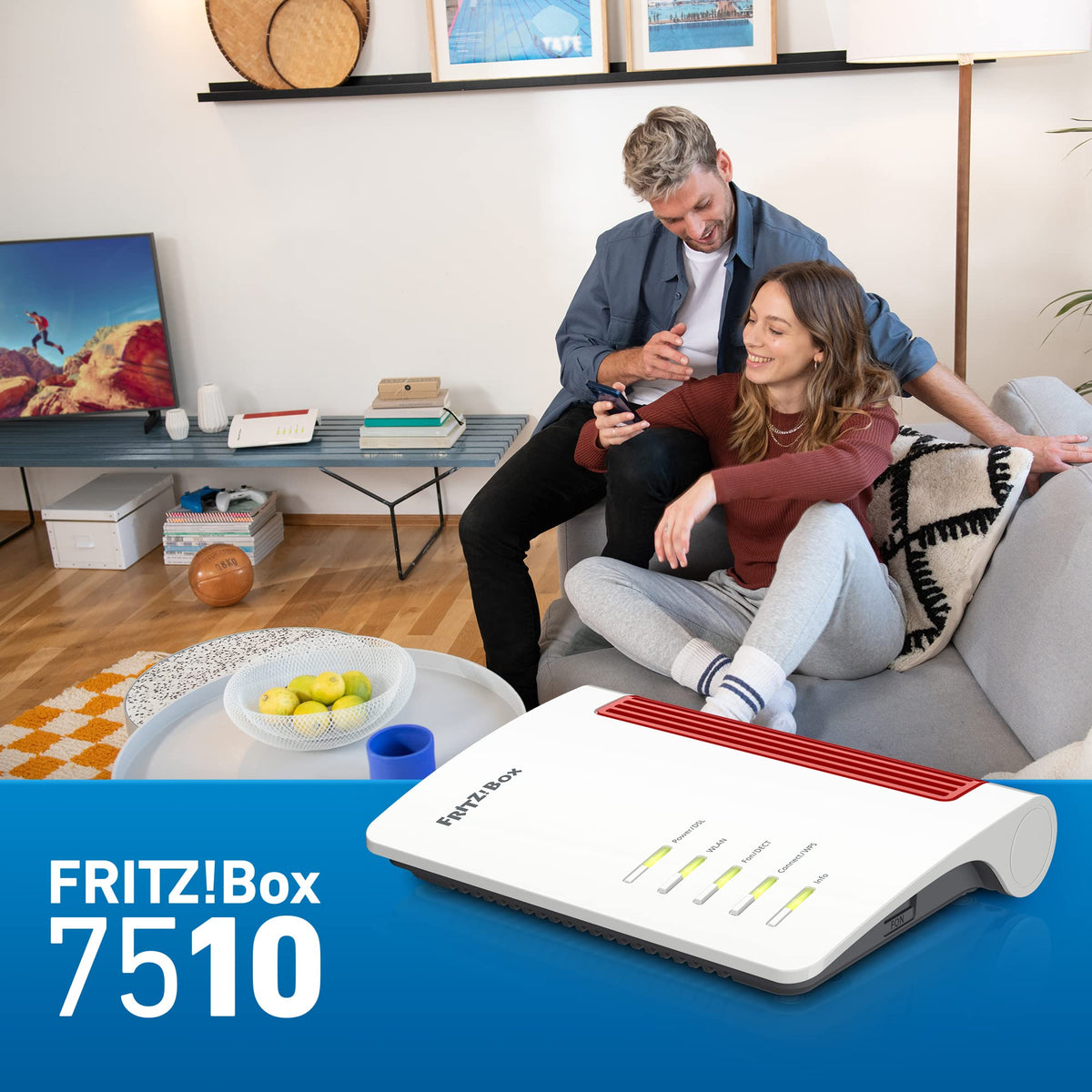 FRITZ! Box 7510 – WLAN Router mit Wi-Fi 6, VDSL Supervectoring & Mesh – Produktansicht 3