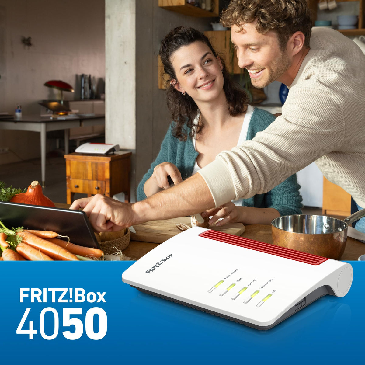 AVM FRITZ! Box 4050 – Wi-Fi 6 Dual-Band Router mit Mesh, DECT & Medienserver – Produktansicht 3