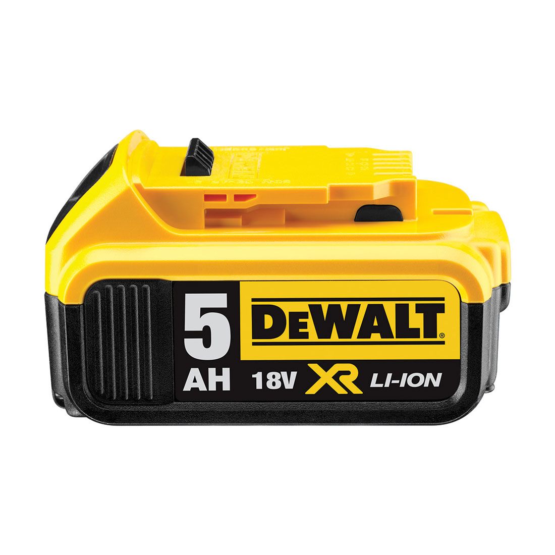 DeWalt DCB184X5 18 V 5 Ah Li-Ion XR Schiebeakku im 5er-Pack – Produktansicht 3