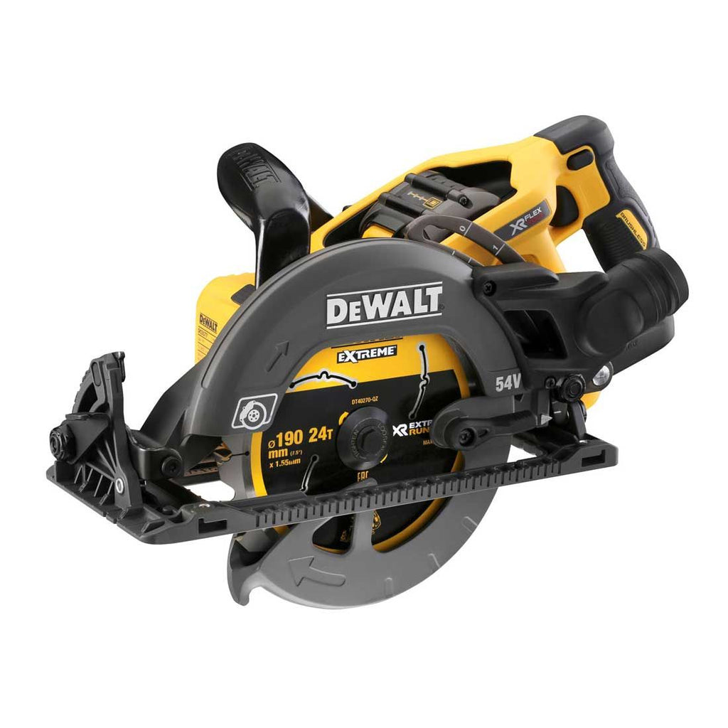 DeWalt DCS577T2-GB 54 V XR FLEXVOLT Hochleistungs 190 mm Handkreissäge inkl. 2x DCB546 Akkus – Produktansicht 2