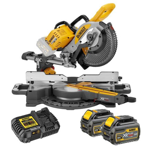 DeWalt DCS727T2-GB 250 mm (10") 54 V FLEXVOLT Akku Gehrungssäge inkl. 2x DCB546 Akkus – Produktansicht 1
