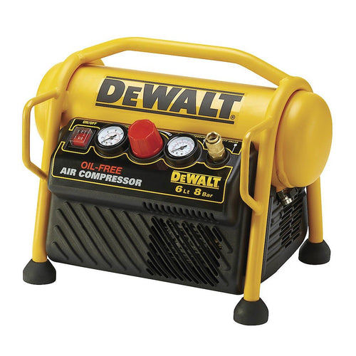 DeWalt DPC6MRC-GB 230 V 1.5Hp Mini-Luftkompressor mit Schutzrahmen 6 Liter – Produktansicht 1