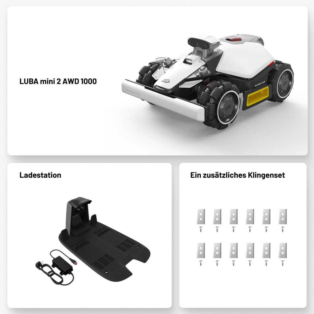 Mammotion LUBA mini 2 AWD 1000 Mähroboter mit Allradantrieb – Produktansicht 4