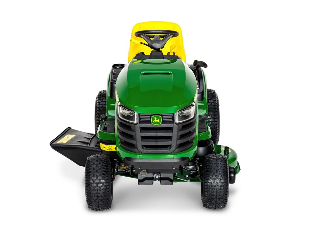 John Deere X107 Rasentraktor mit 107 cm Mähdeck – Produktansicht 5