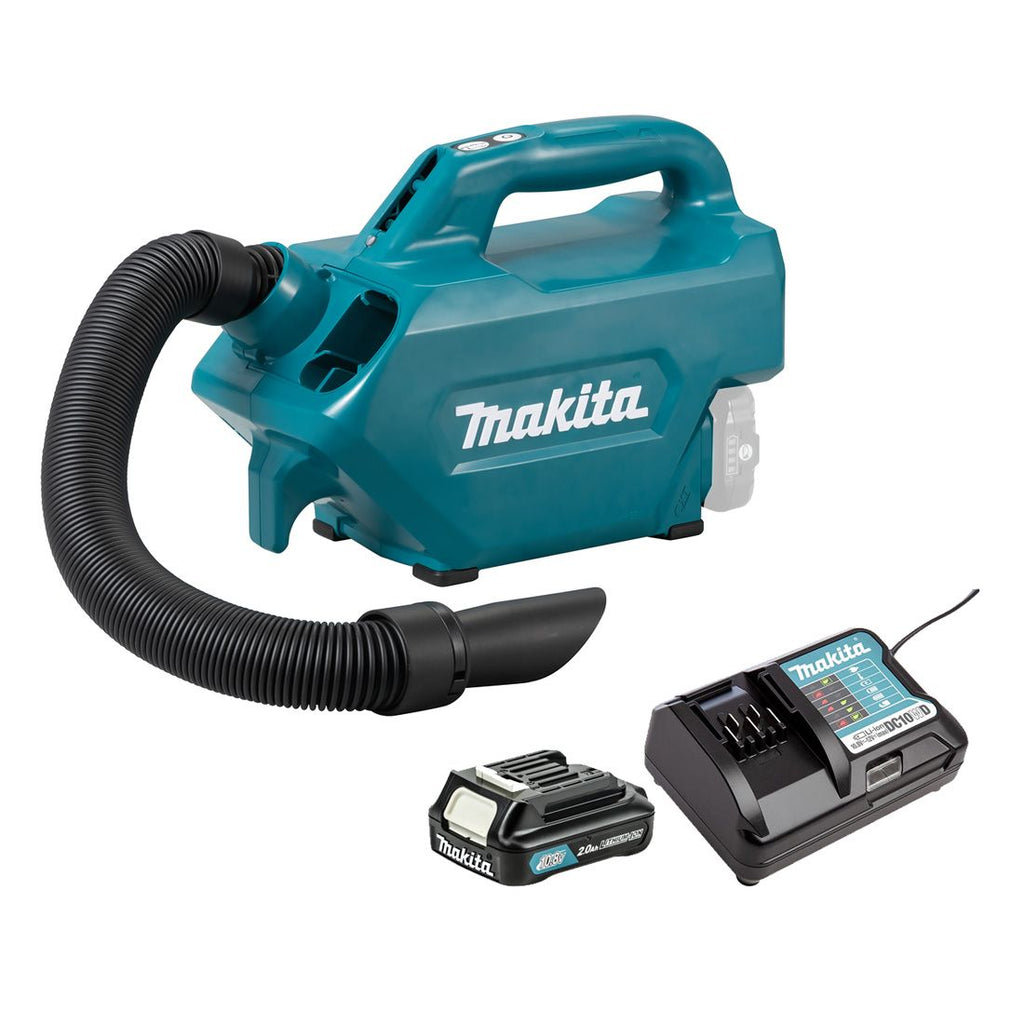 Makita CL121DWA 12 V Max CXT Staubsauger inkl. 1x 2,0 Ah Akku – Produktansicht 2