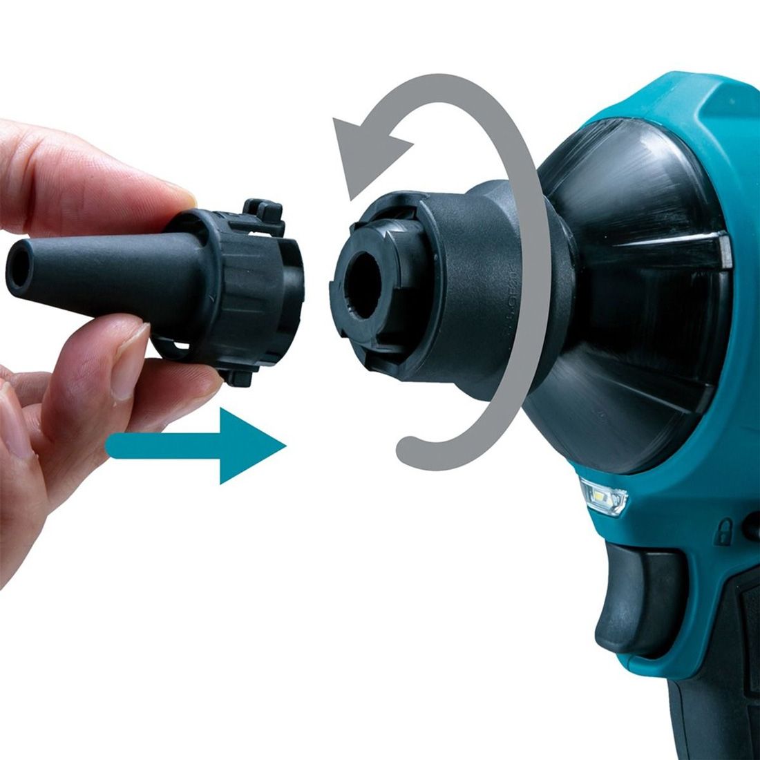 Makita DAS180RT 18 V LXT Akku bürstenlos Gebläse inkl. 1x 5,0 Ah Akku – Produktansicht 3