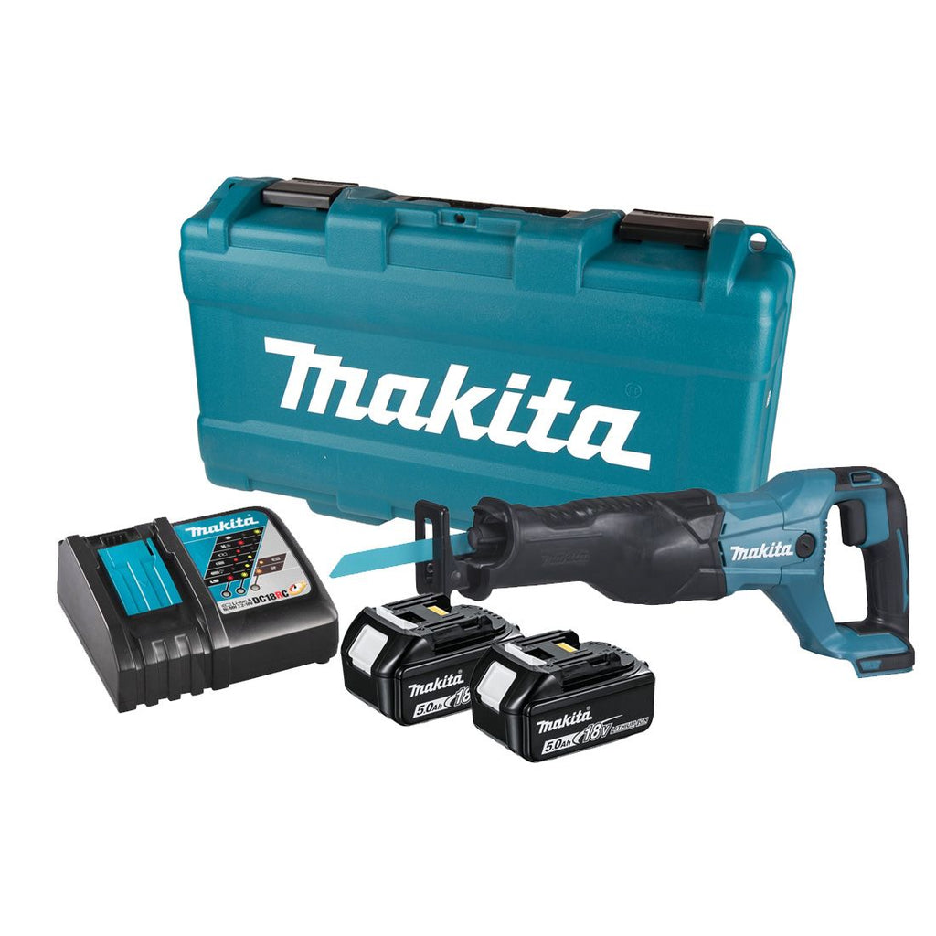 Makita DJR186RTE 18 V LXT Akku Säbelsäge inkl. 2x 5,0 Ah Akkus – Produktansicht 1