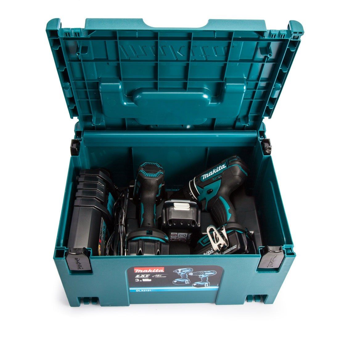 Makita DLX2131MJ1 18 V Akku 2 teilig Kit DHP482 Combi + DTD152 Schlagschrauber inkl. 3x 4 Ah Akkus – Produktansicht 4