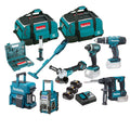 Makita 18 V LXT x8 teilig Super Starter Tool Kit inkl. 3x 5,0 Ah Akkus & Charger – Produktansicht 1