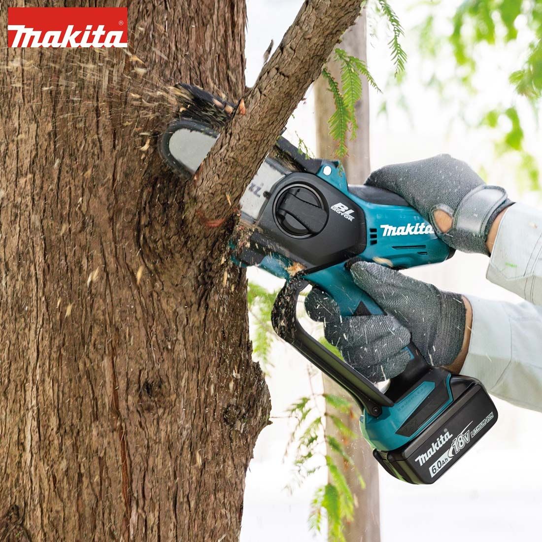 Makita DUC101RT 18 V LXT Akku bürstenlos 100 mm / 4" Astschere inkl. 1x 5,0 Ah Akku – Produktansicht 6