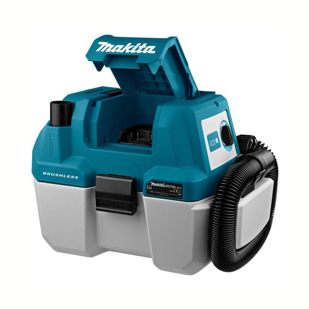 Makita DVC750LZ 18 V LXT BL 7.5L Staubklasse L Nass-/Trocken Staubsauger ohne Akku und Ladegerät – Produktansicht 4