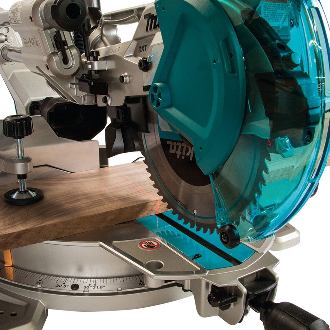 Makita LS1019L 260 mm 10" beidseitig neigbare Zug-Kapp- und Gehrungs Gehrungssäge mit Laser – Produktansicht 4