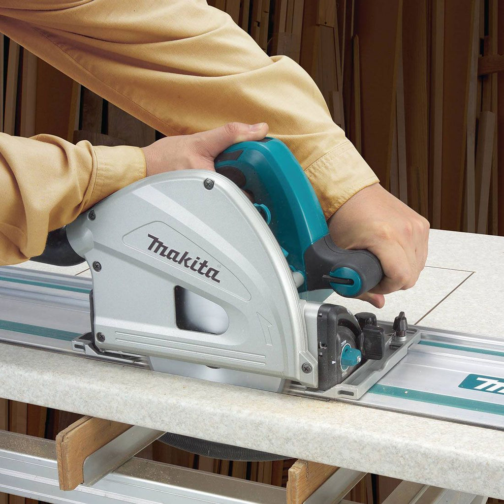 Makita SP6000J2 Tauchsäge 165 mm inkl. 2x Führungsschienen, Verbindungsstück & Makpac-Koffer – Produktansicht 4